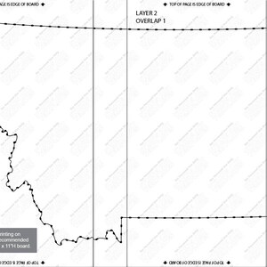 Peut inclure: Un modèle imprimable pour créer un artisanat en papier superposé de l'état du Wyoming. Le modèle est divisé en trois sections, étiquetées "Couche 1", "Couche 2" et "Couche 3". Chaque section comprend un contour en pointillés de l'état. Le modèle comprend également une forme de cœur à découper et à coller à l'artisanat.