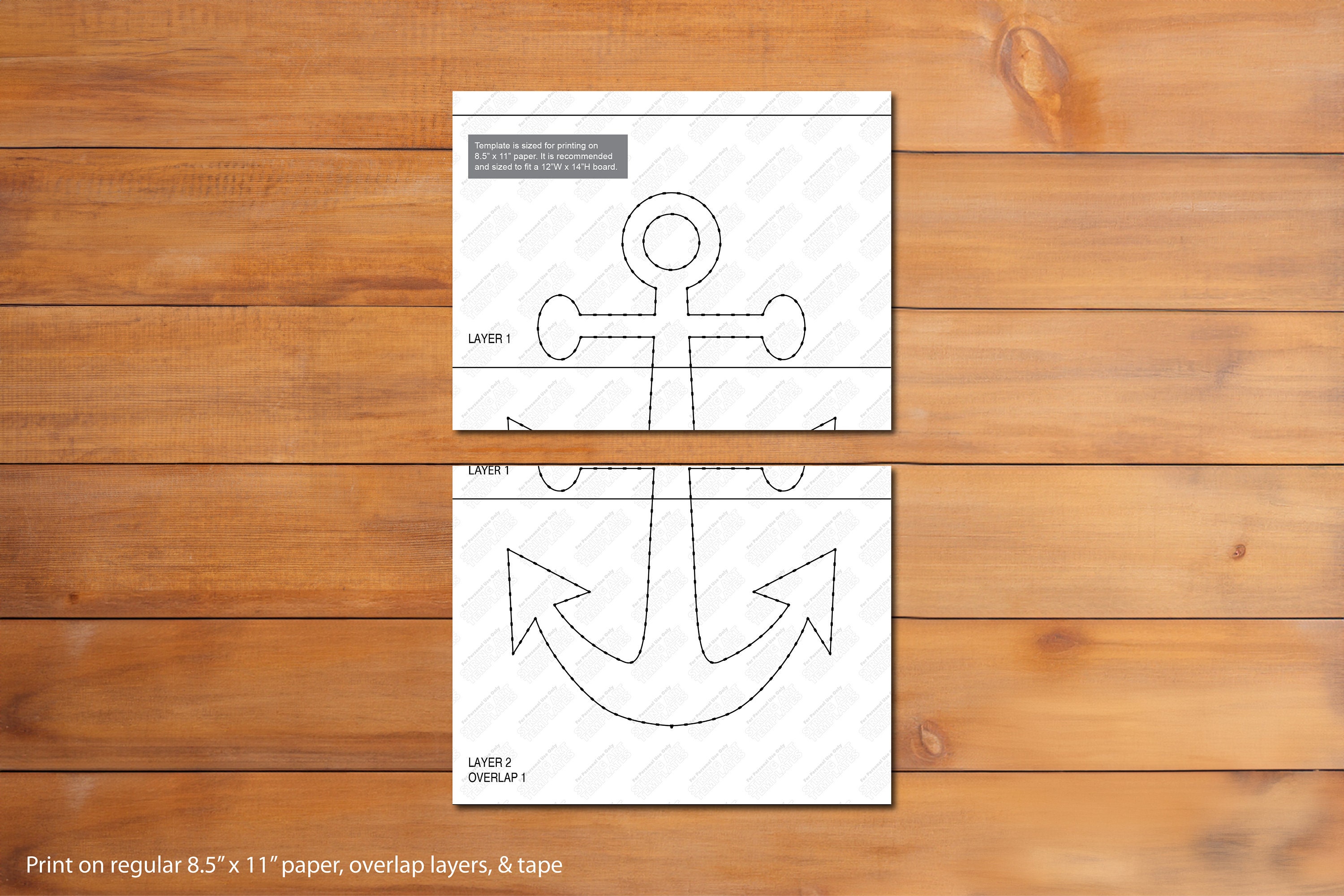 Anchor - String Art Template - Etsy Canada