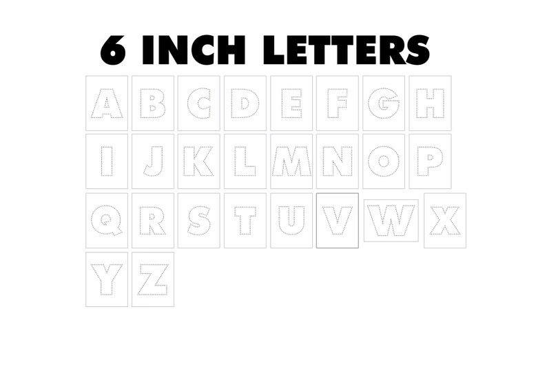 Alphabet Letters 6 Inch String Art Template (Instant Download) Etsy