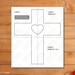 Cross With Heart - String Art Template - Etsy