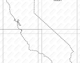 Calfornia String Art Template w/ Heart