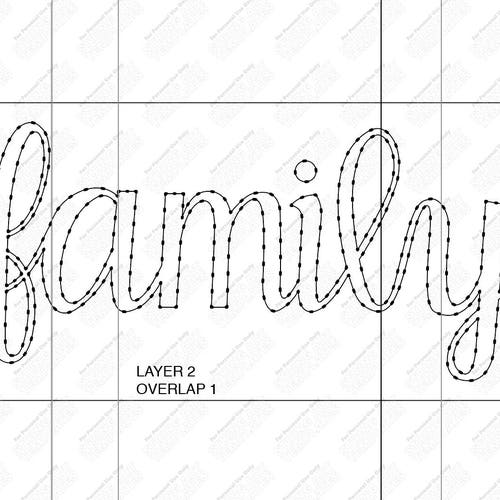 Family With Hearts String Art Template Etsy