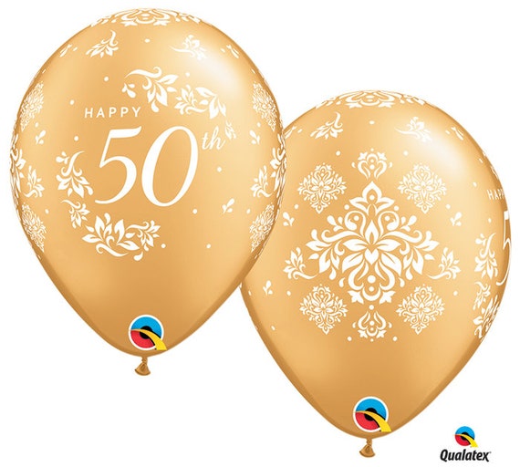 Anniversary balloons 50th anniversary balloons Gold | Etsy