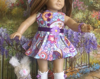 7-piece Easter Doll Outfit: Fits 18" American Girl Doll "Carolyn"