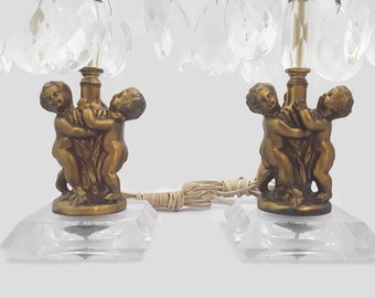 bronze cherub table lamp