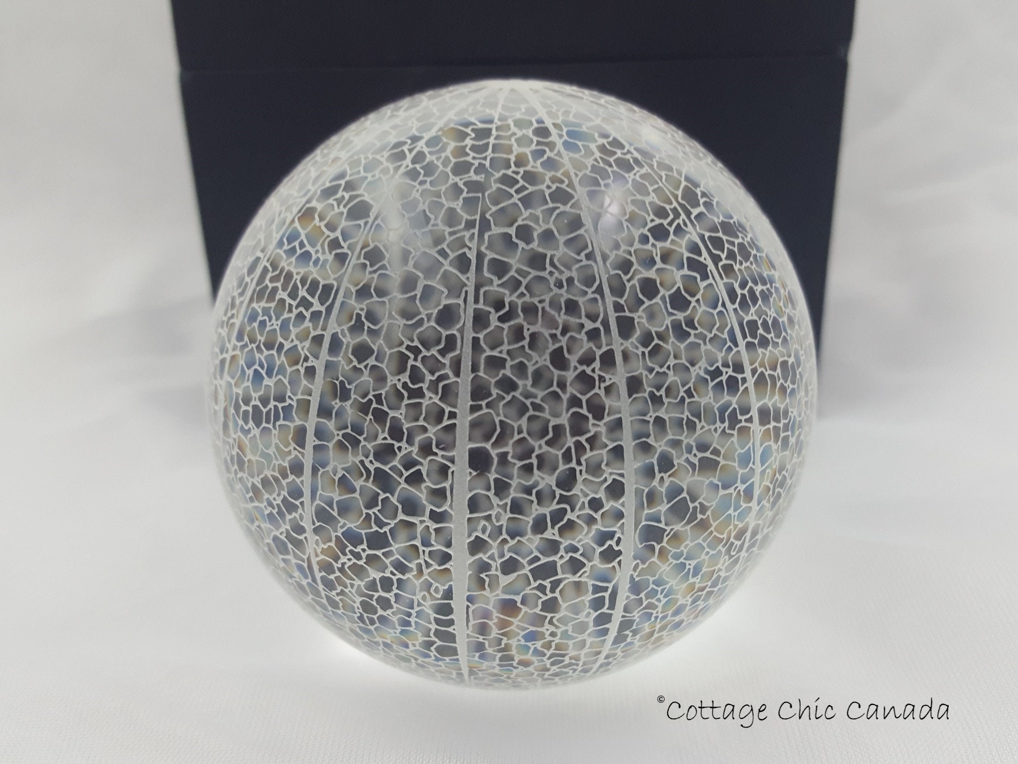 Vintage Glass Ball Paperweight Crystal Ball Paperweight Etsy