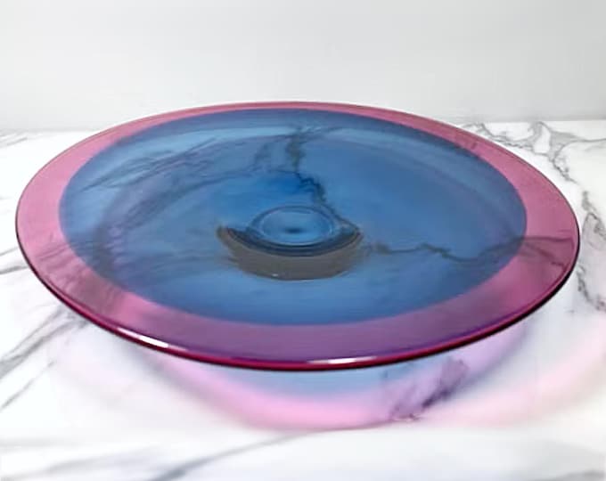 Cheryl Takacs Decorative Two Tone Art Glass Bowl