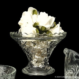 Anchor Hocking Precut Glas Bowle Schüssel Unterständer - Mid Century Vintage Geschirr