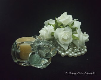 Indiana Glass Easter Bunny Rabbit Votive Candle Holder