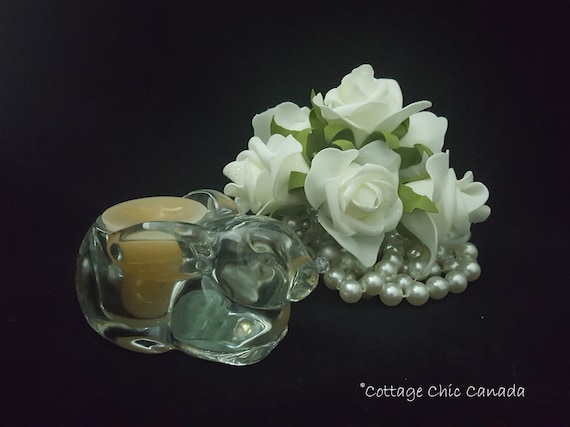 Indiana Glass Easter Bunny Rabbit Votive Candle Holder
