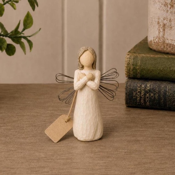 Willow Tree Sign for Love Susan Lordi Figurine 2003 Family Gift, 3.75"