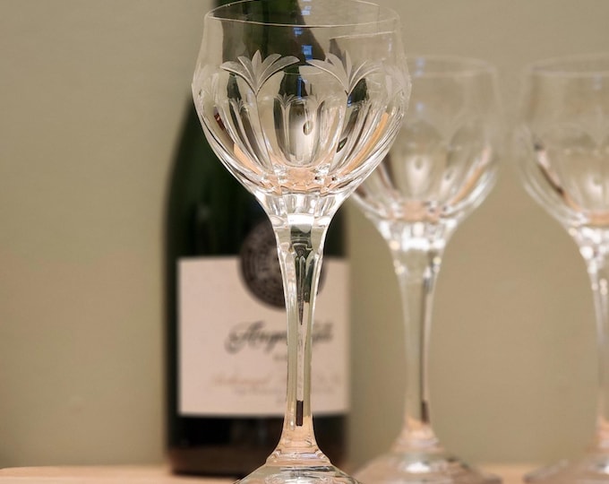 Peill & Putzler Diana 6 oz Wine Glass Goblet, Elegant 24% Lead Crystal Stemware from Germany