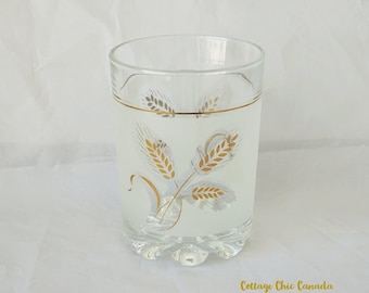 Mid Century Gold Wheat Glass Ice Bucket by Covetro Italy