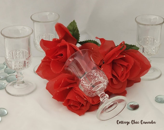 EAPG Dalzell, Gilmore & Leigh Cordial Glasses, Set of 4