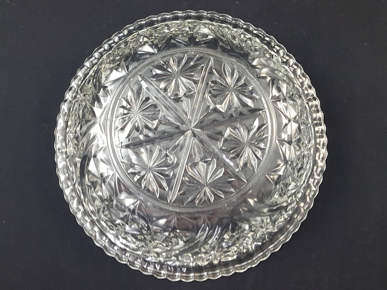EAPG Serving Bowl Early American Pressed Glass Serving Bowl Vintage EAPG Salad Bowl c.1910s 10 58