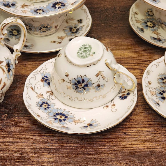 Zsolnay Demitasse Coffee Service for 6 – Hand Painted Floral