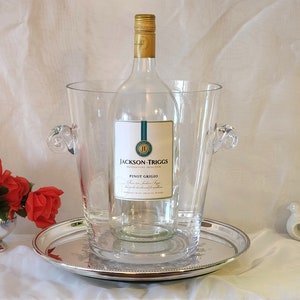 Eleganter moderner Vintage Kristallglas Eiskübel