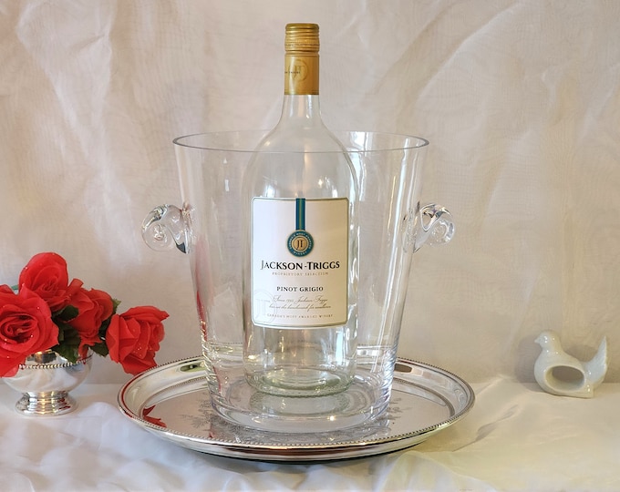 Elegant Modern Vintage Crystal Glass Ice Bucket