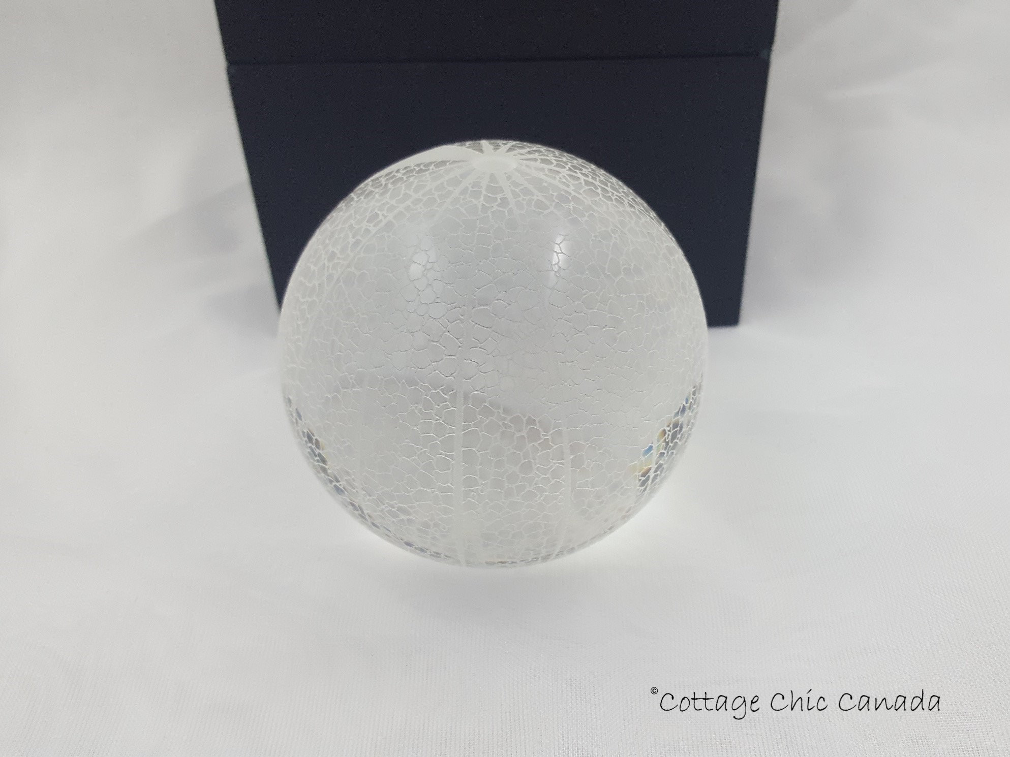 Vintage Glass Ball Paperweight Crystal Ball Paperweight Etsy