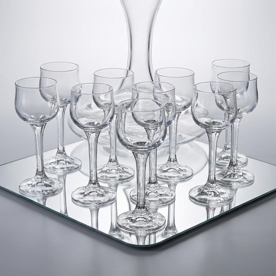 Bohemia Crystal Crystalex Diana Cordials – Vintage Czech Stemware Set of Four or Six
