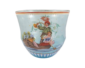 Venetian Renaissance Glass Centerpiece Bowl Vase