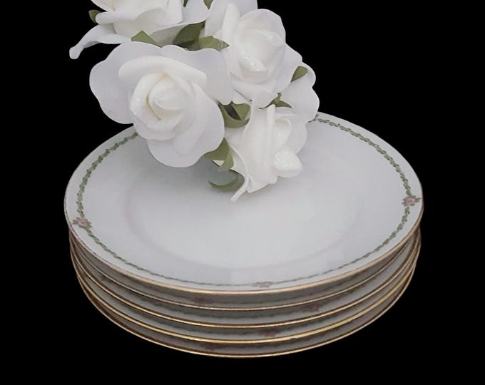 CH Field Haviland Schleiger 201 Set of 5 Dessert Side Plates, Limoges Porcelain, GDA France
