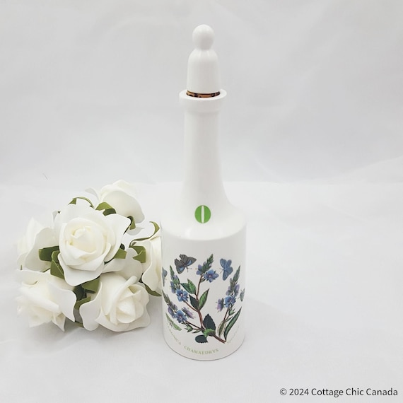 Portmeirion Botanic Garden Speedwell Oil Bottle Cruet with Stopper – Vintage Porcelain England