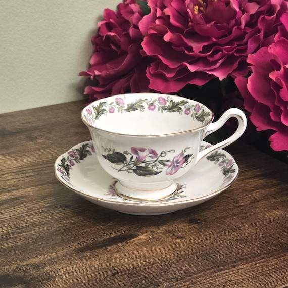 Royal Albert Cotswold Cup and Saucer – Mid Century Fine Bone China Floral A. Wagg England