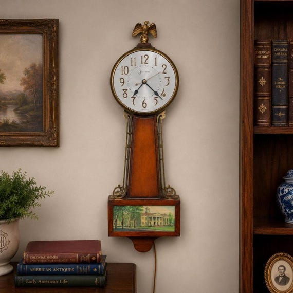 Vintage Sessions Banjo Wall Clock Electric Americana Southern Estate Decor