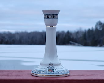 Adderley Art Deco Ceramic Candlestick, Fine Bone China Made in England