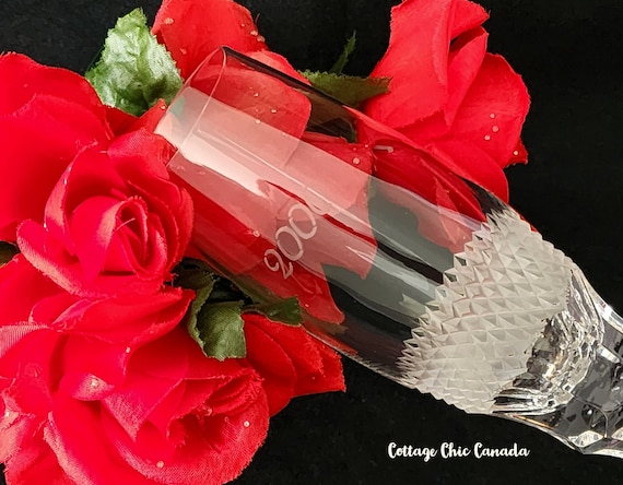 Waterford Millennium Year 2000 Crystal Champagne Flute – Collectible Hand-Cut Irish Lead Crystal