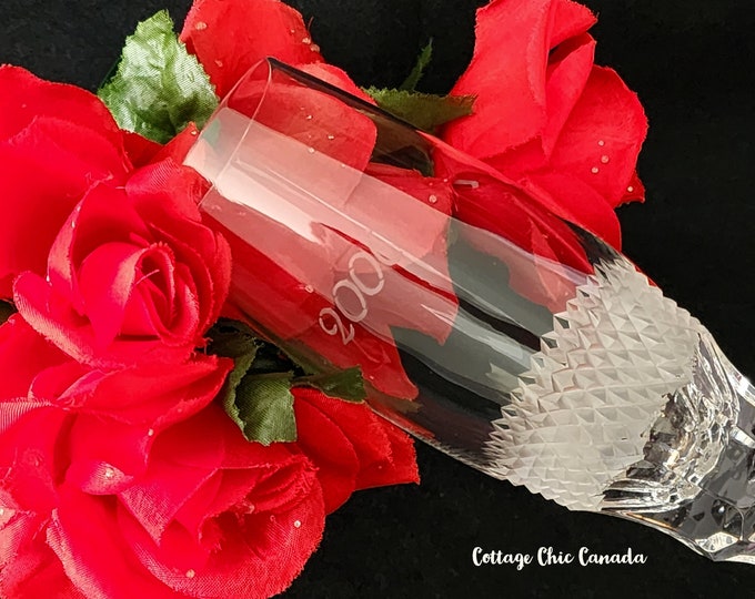Waterford Crystal Millennium Champagne Glass Flute, Unique One of a Kind