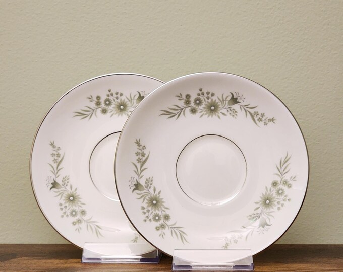 Wedgwood Westbury Saucers, Fine Bone China Dinnerware Made in England, Set of 2