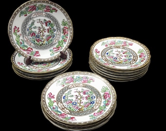 Coalport Indian Tree Tea Cup Saucer, English Fine Bone China