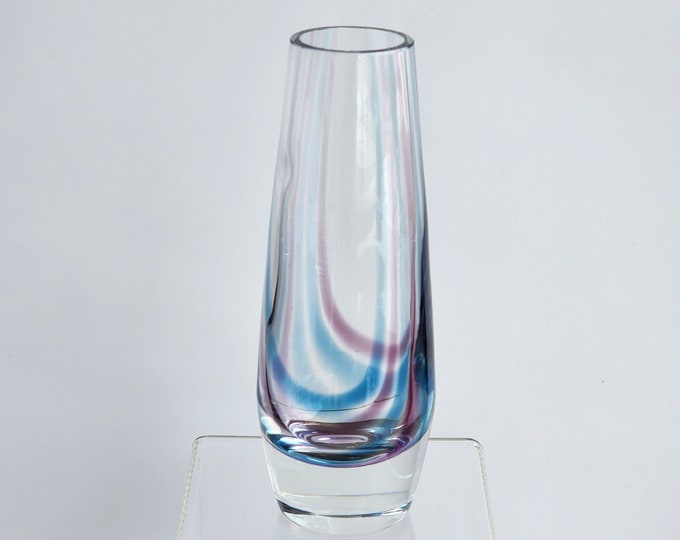Caithness Scotland Handblown Art Glass Teardrop Vase – Modernist Design