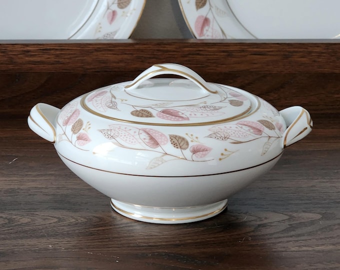 Noritake Rosanne Sugar Bowl & Lid - Mid Century Fine Bone China
