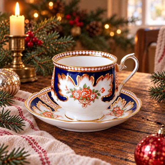 Vintage Royal Albert Royalty Teacup & Saucer (Repaired Handle)
