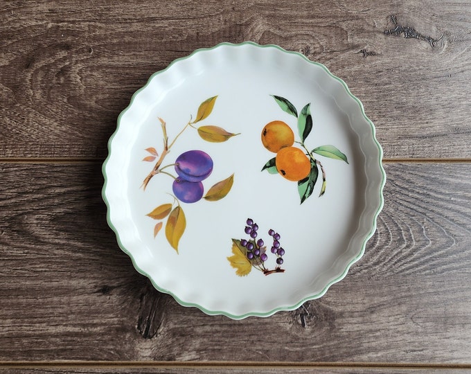 Evesham Vale Ceramic Quiche Dish by Royal Worcester