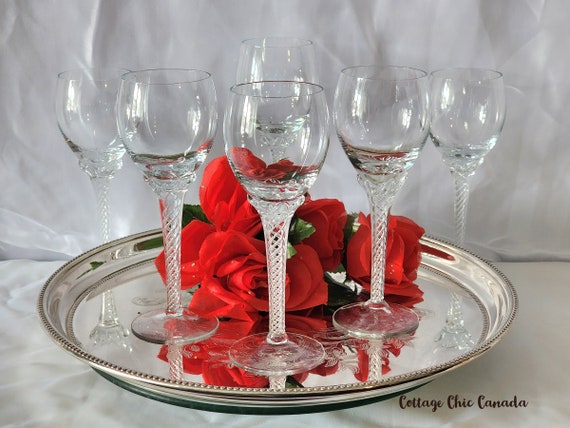 Bohemia Crystal-Crystalex Suzanne Wine Glasses, Set of 6, for Weddings and Holiday Parties