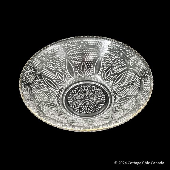 Federal Glass Heritage Gold Serving Bowl – Mid Century Vintage Tableware USA