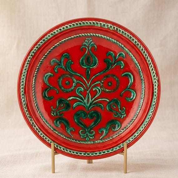 Gmundner Keramik Decorative Bowl – Mid Century Modern Boho Art Pottery Austria