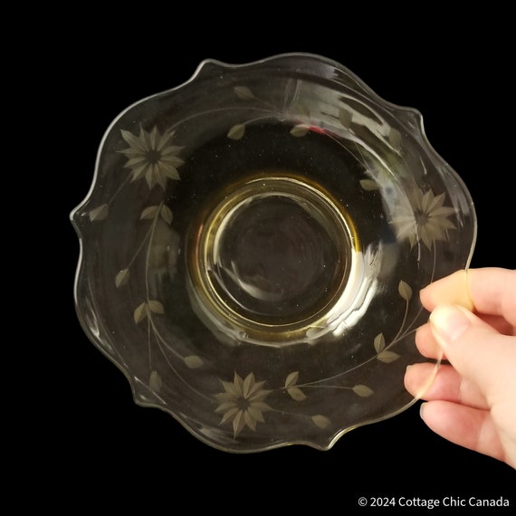 Vintage Jubilee Yellow Salad Plate by Lancaster Glass