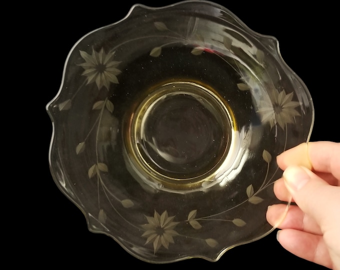 Vintage Jubilee Yellow Salad Plate by Lancaster Glass