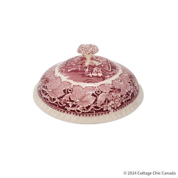 Mason's Vista Pink Lid for Antique Vegetable Bowl Dish