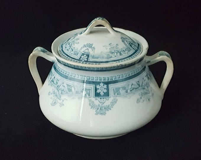Upper Hanley Fresco Sugar Bowl - Antique, Art Nouveau, Victorian