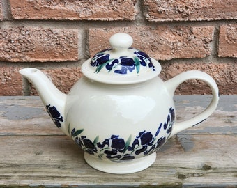 Vintage English Ironstone Floral Teapot for Shabby Chic Home Decor and Gifts