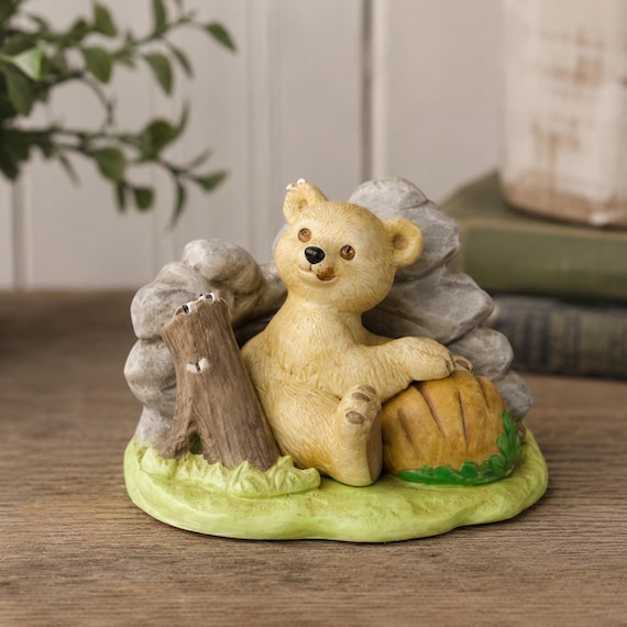 Woodland Surprises Bear Figurine Franklin Mint Porcelain 1984 Jacqueline B Smith