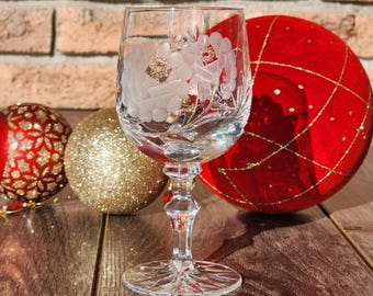 Beyer Czech 6 1/4" Wine Glass Goblet, Elegant Fine Crystal