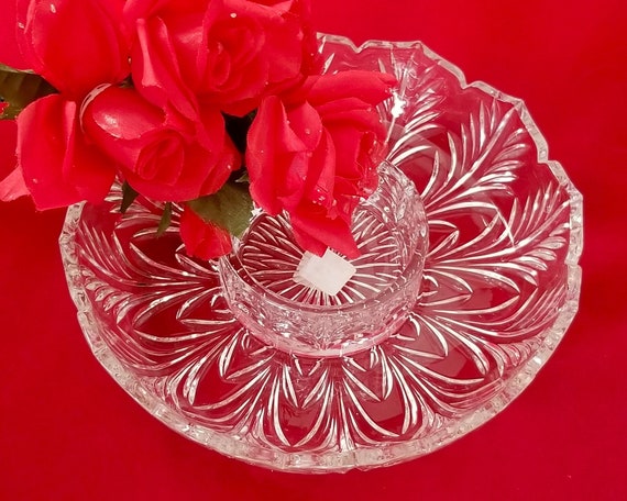 Vintage Fifth Avenue Crystal Portico Dish Set – Scalloped Edge Serveware
