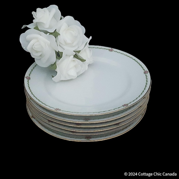 CH Field Haviland Schleiger 201 Set of 6 Salad Plates, Limoges Porcelain, GDA France